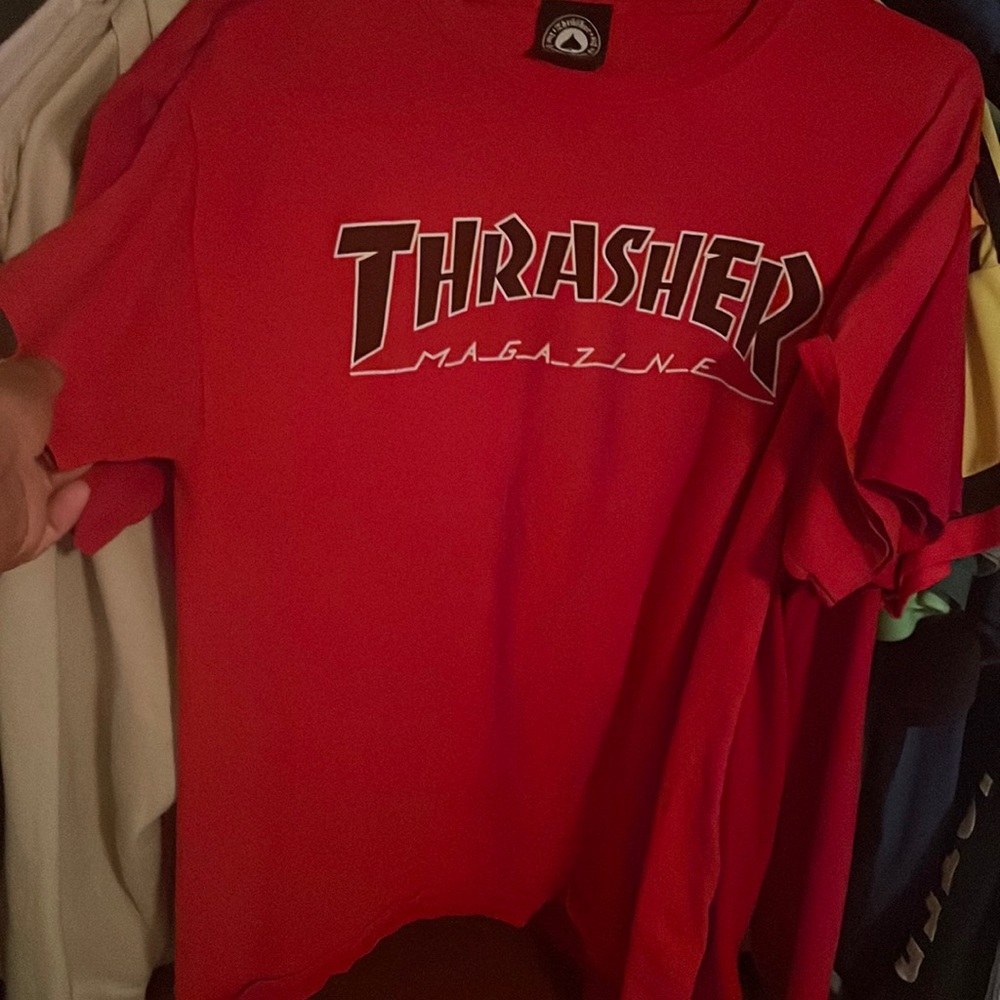 thrasher medium red shirt